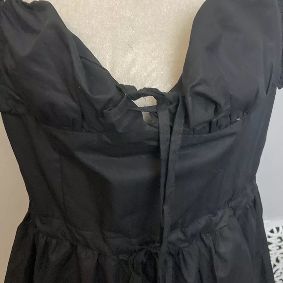 4-27 LTT dress black mini off shoulder sexy party 24 ruffle goth - Picture 5 of 7